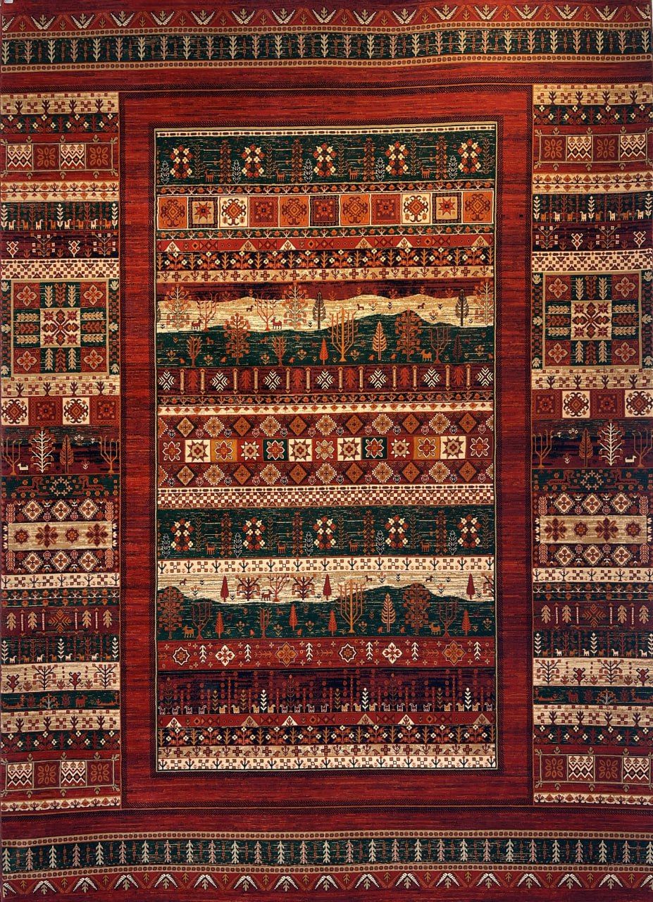 فرش ماشینی گبه بلوچ لاکی 700شانه کد 712