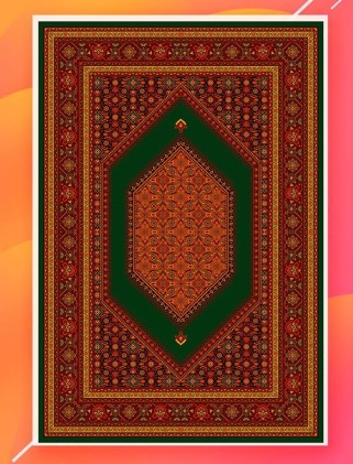 فرش ماشینی گبه بلوچ سبز 700شانه کد724