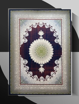 فرش ماشینی نگار 2 آبی کاربنی 1200شانه