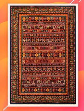 فرش ماشینی گبه بلوچ سورمه ای 700شانه کد701