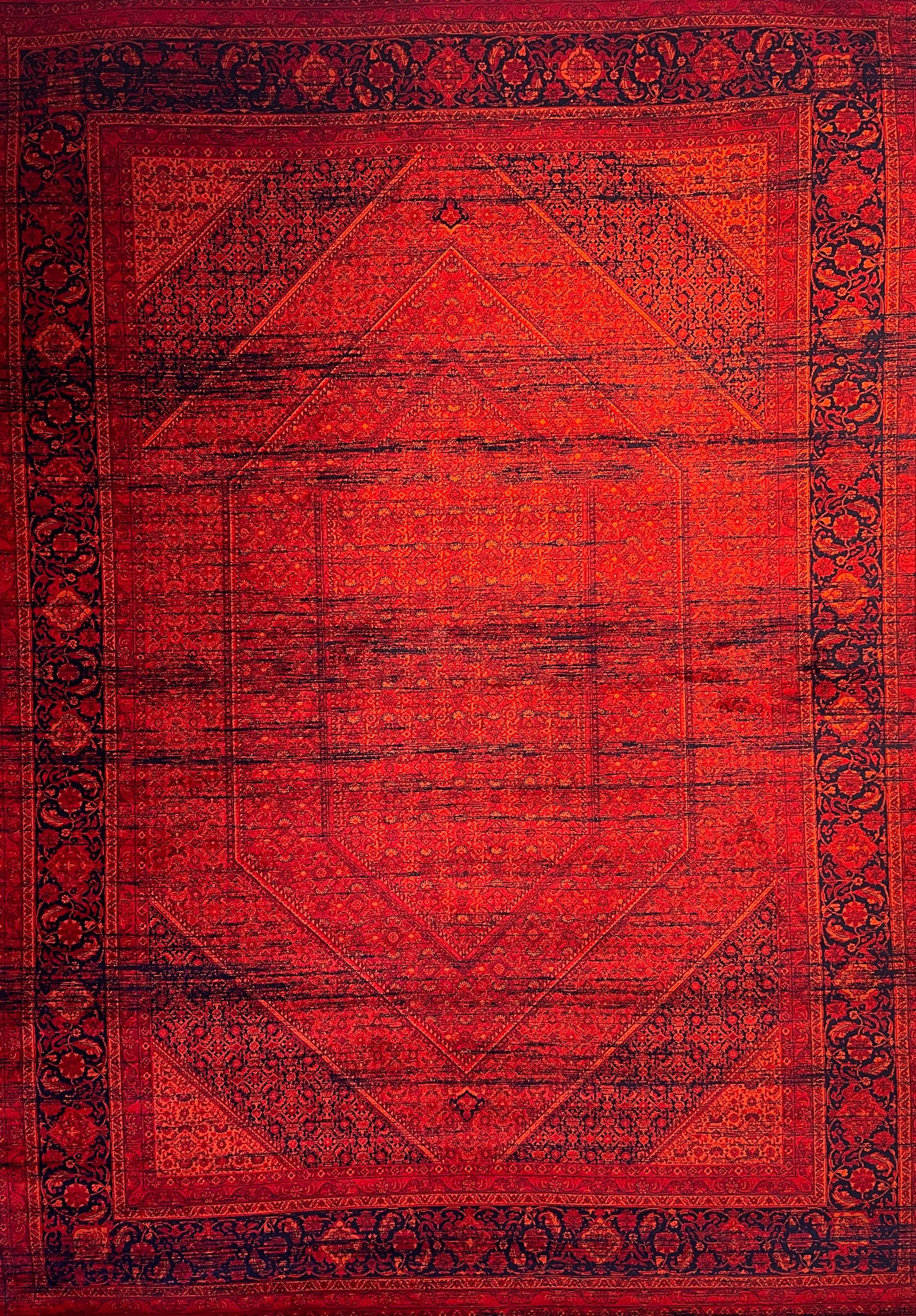 فرش ماشینی گبه بلوچ لاکی 700 شانه کد 728