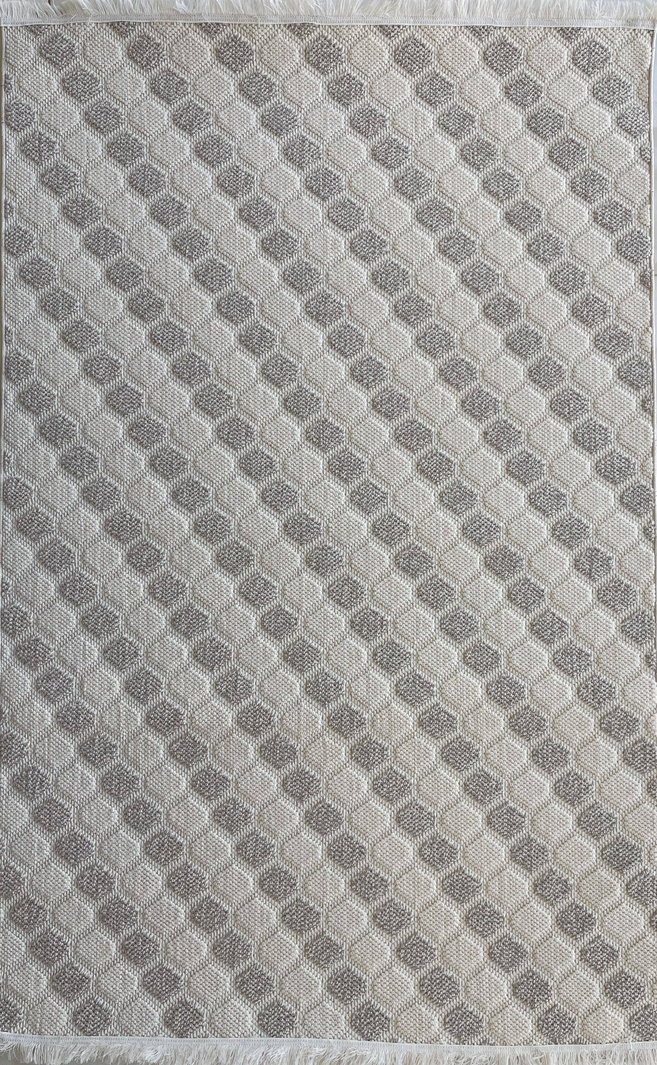 فرش ماشینی پینترست کرم کد 107