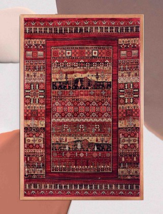 فرش ماشینی گبه بلوچ لاکی 700 شانه کد 818