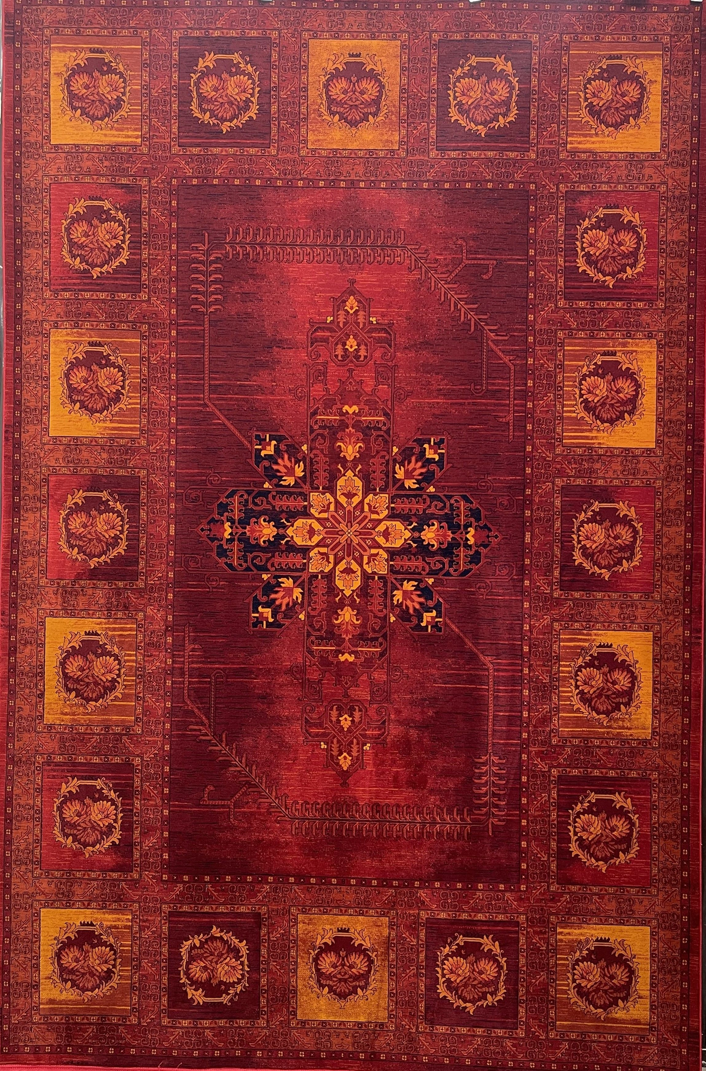 فرش ماشینی گبه بلوچ لاکی 700 شانه کد 2801