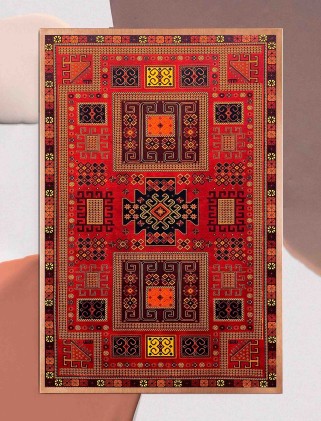فرش ماشینی گبه بلوچ لاکی 700 شانه کد 2826