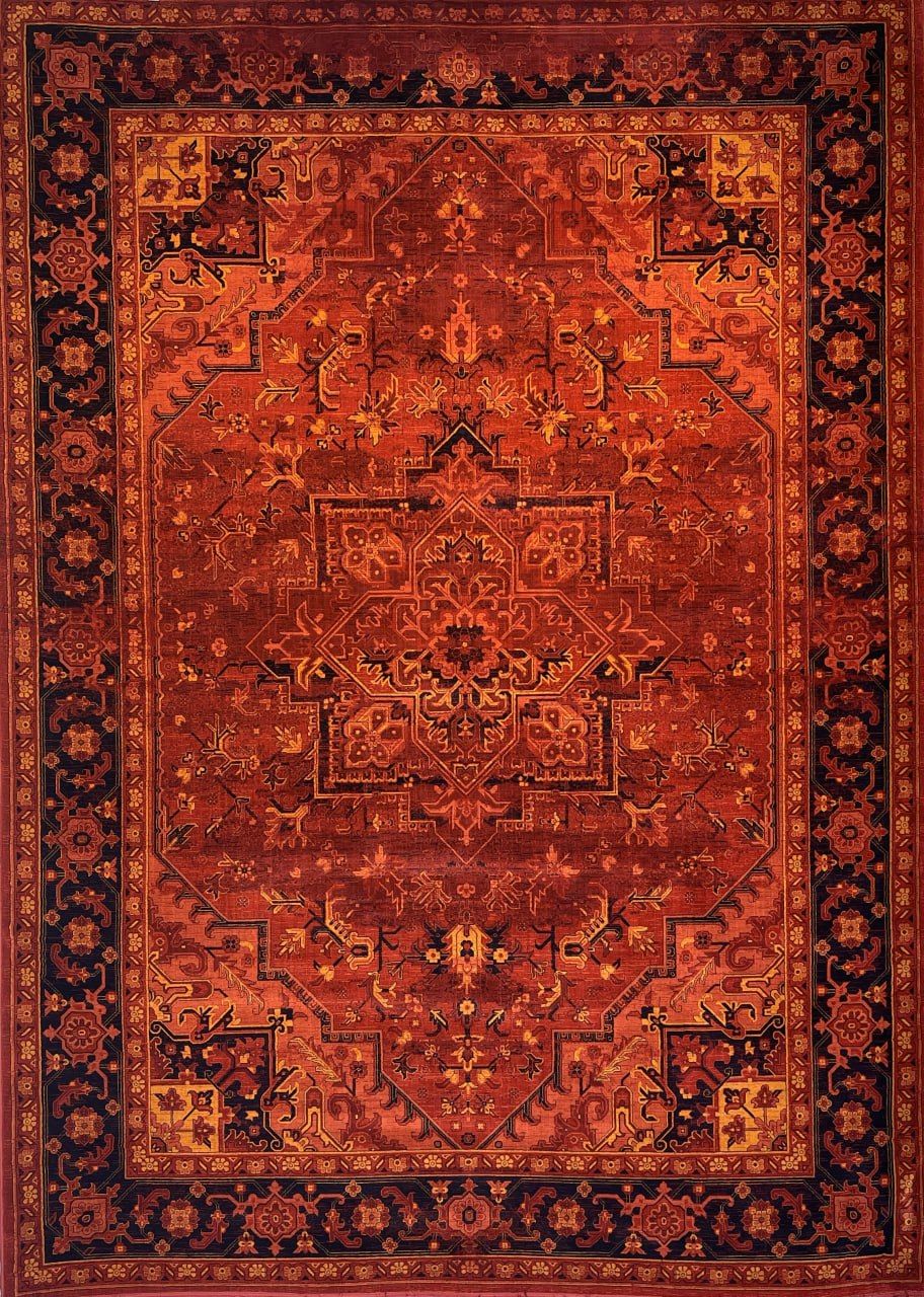 فرش ماشینی گبه بلوچ لاکی 700شانه کد 812