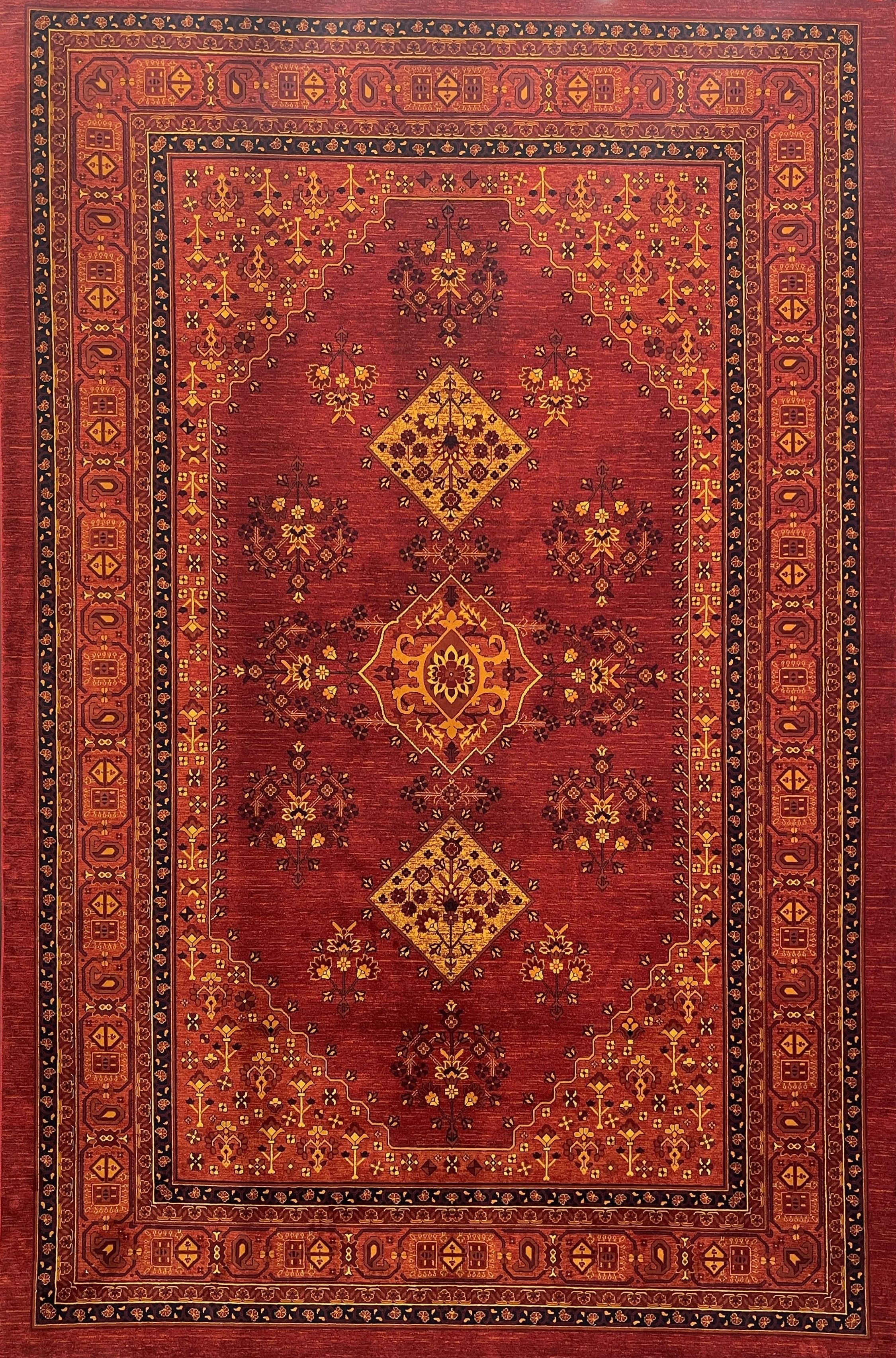 فرش ماشینی گبه بلوچ لاکی 700 شانه کد 2822