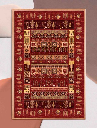 فرش ماشینی گبه بلوچ لاکی 700شانه کد801