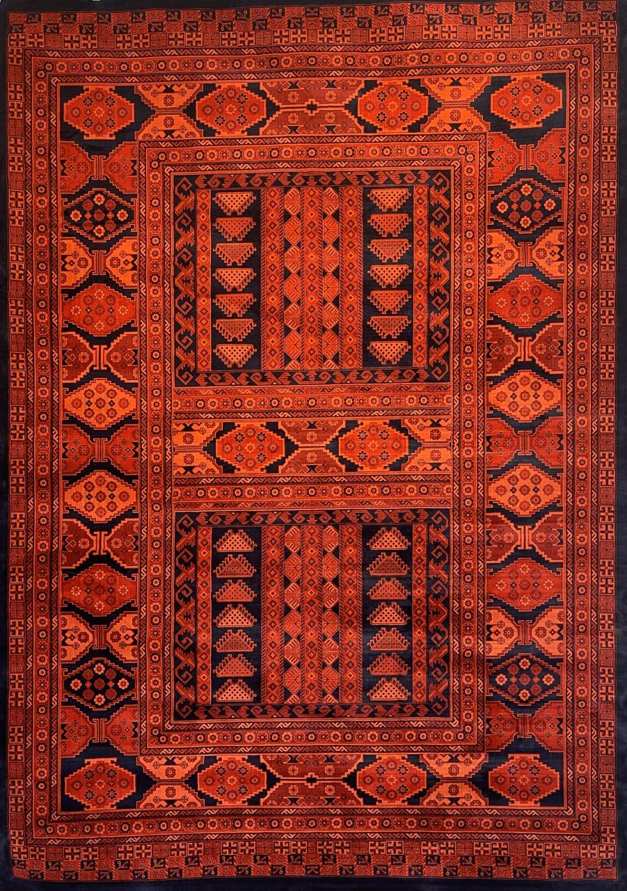 فرش ماشینی گبه بلوچ لاکی 700شانه کد 806