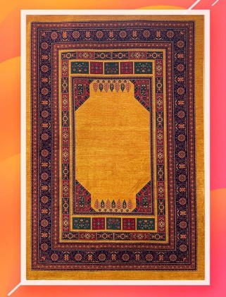 فرش ماشینی گبه بلوچ عسلی 700شانه کد710