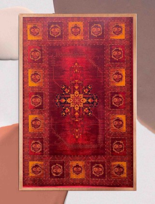 فرش ماشینی گبه بلوچ لاکی 700 شانه کد2801