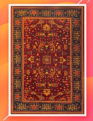 فرش ماشینی گبه بلوچ زرشکی 700شانه کد712