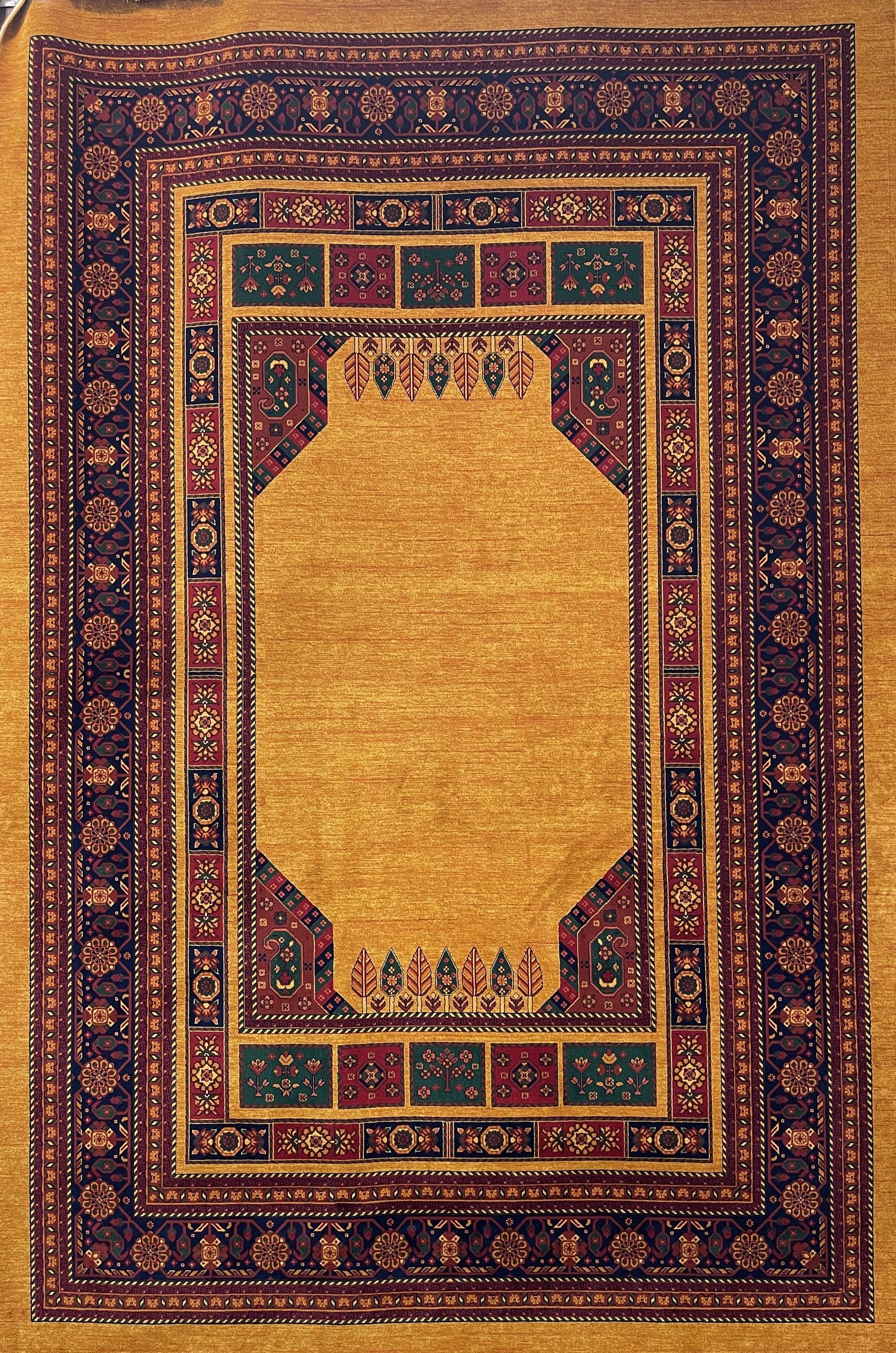 فرش ماشینی میلان گبه بلوچ عسلی 700شانه کد 710