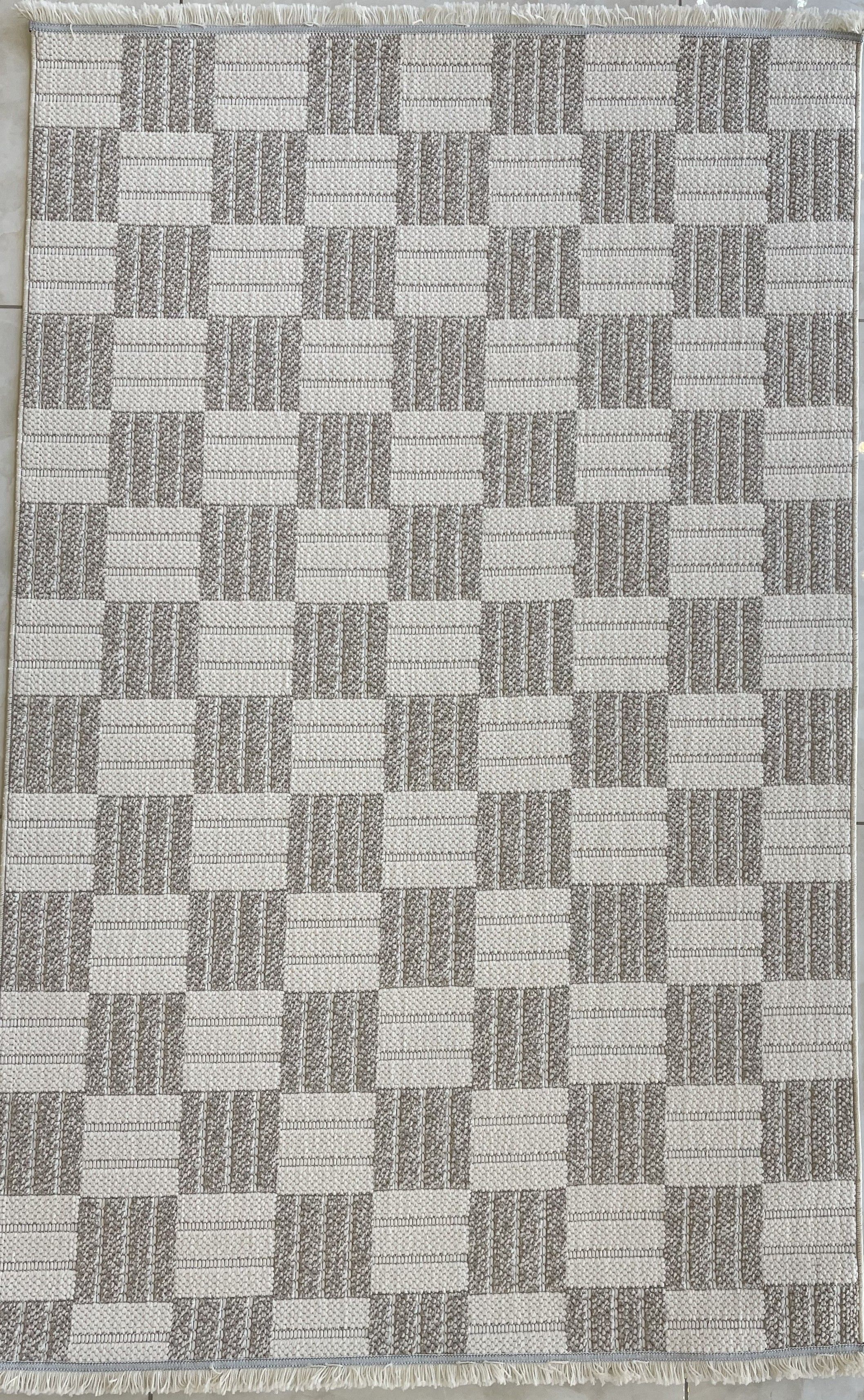 فرش ماشینی پینترست کرم کد 109 