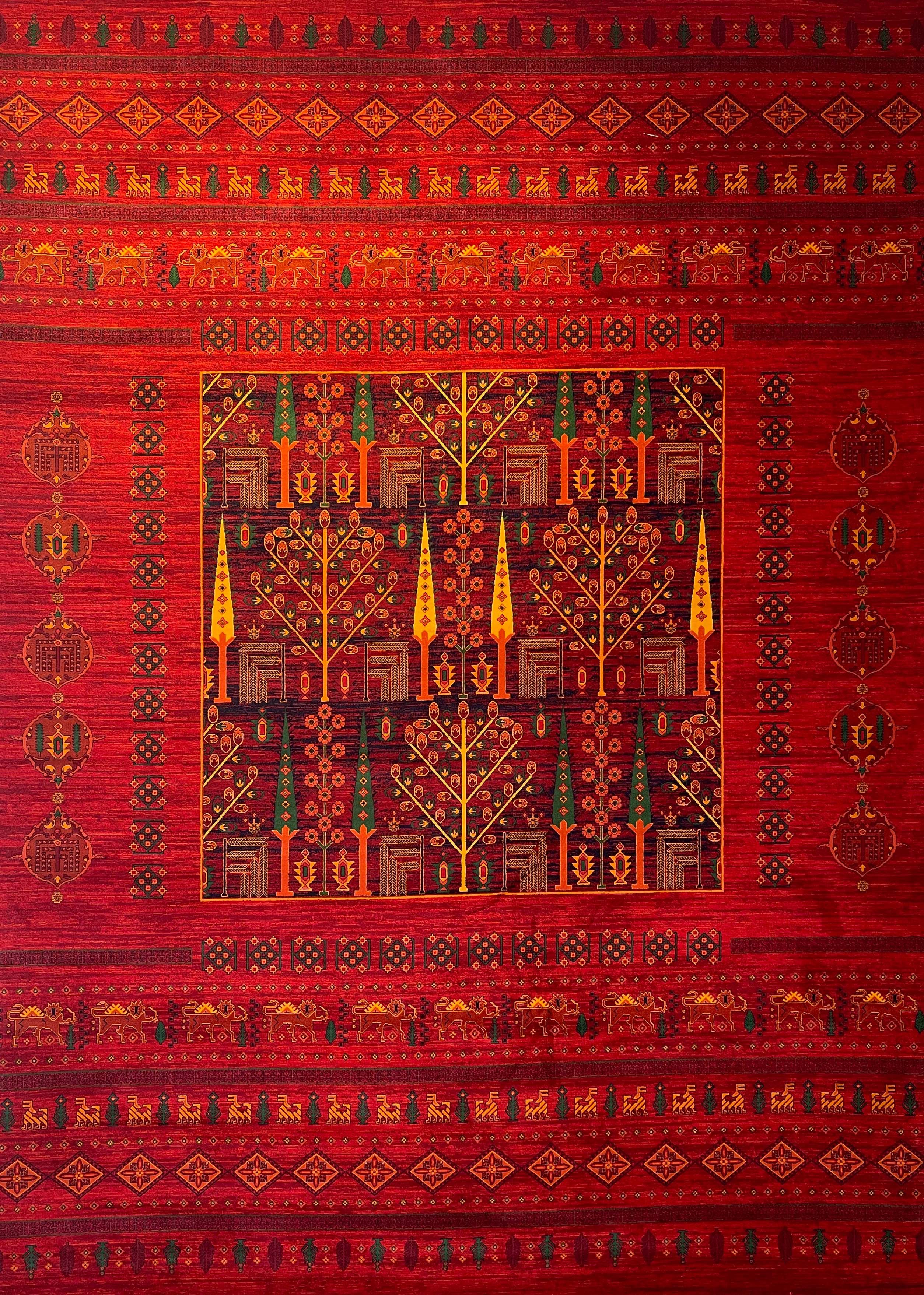 فرش ماشینی گبه بلوچ روناسی 700 شانه کد 702