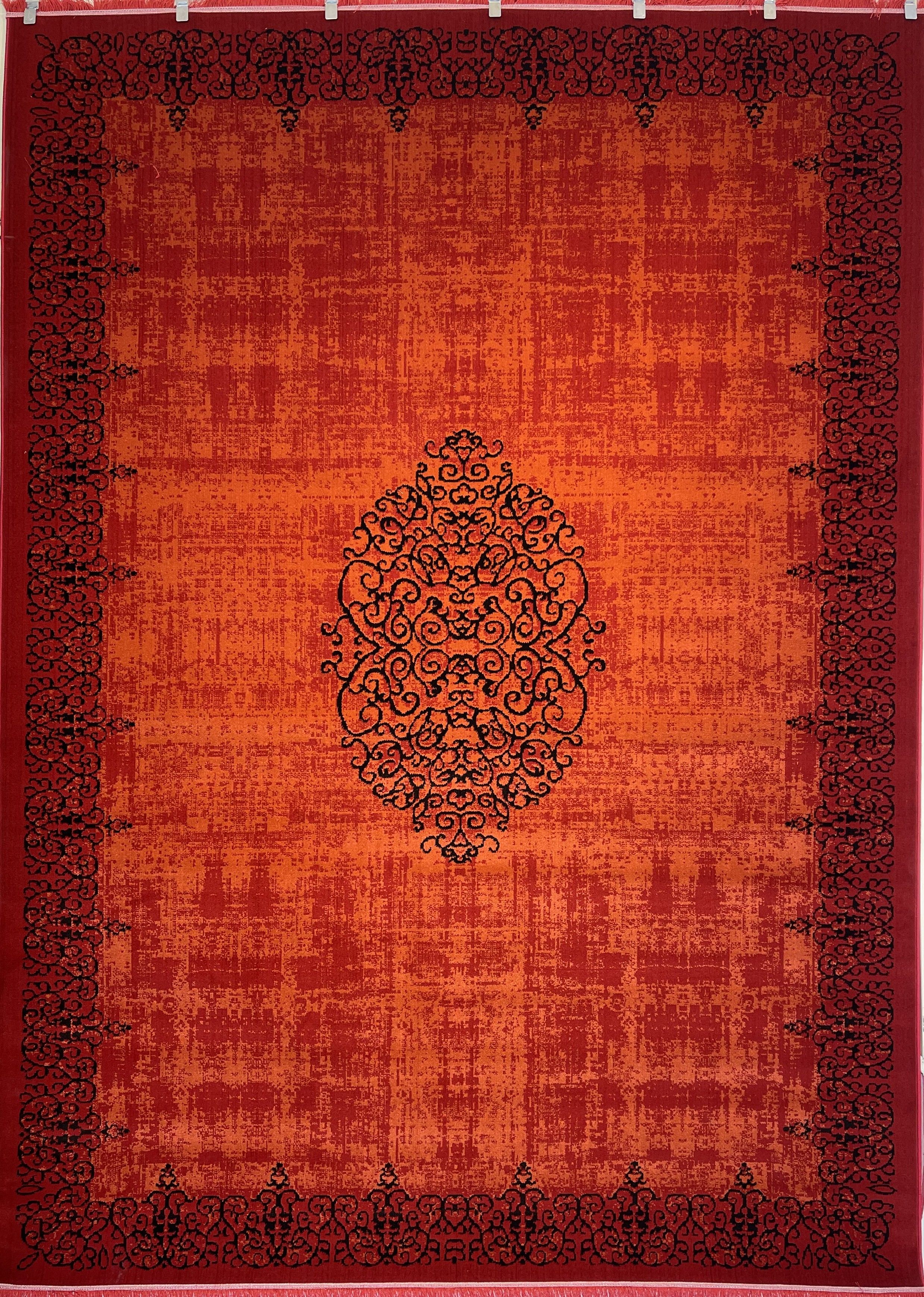 فرش ماشینی 350 شانه bcf لاکی کد12