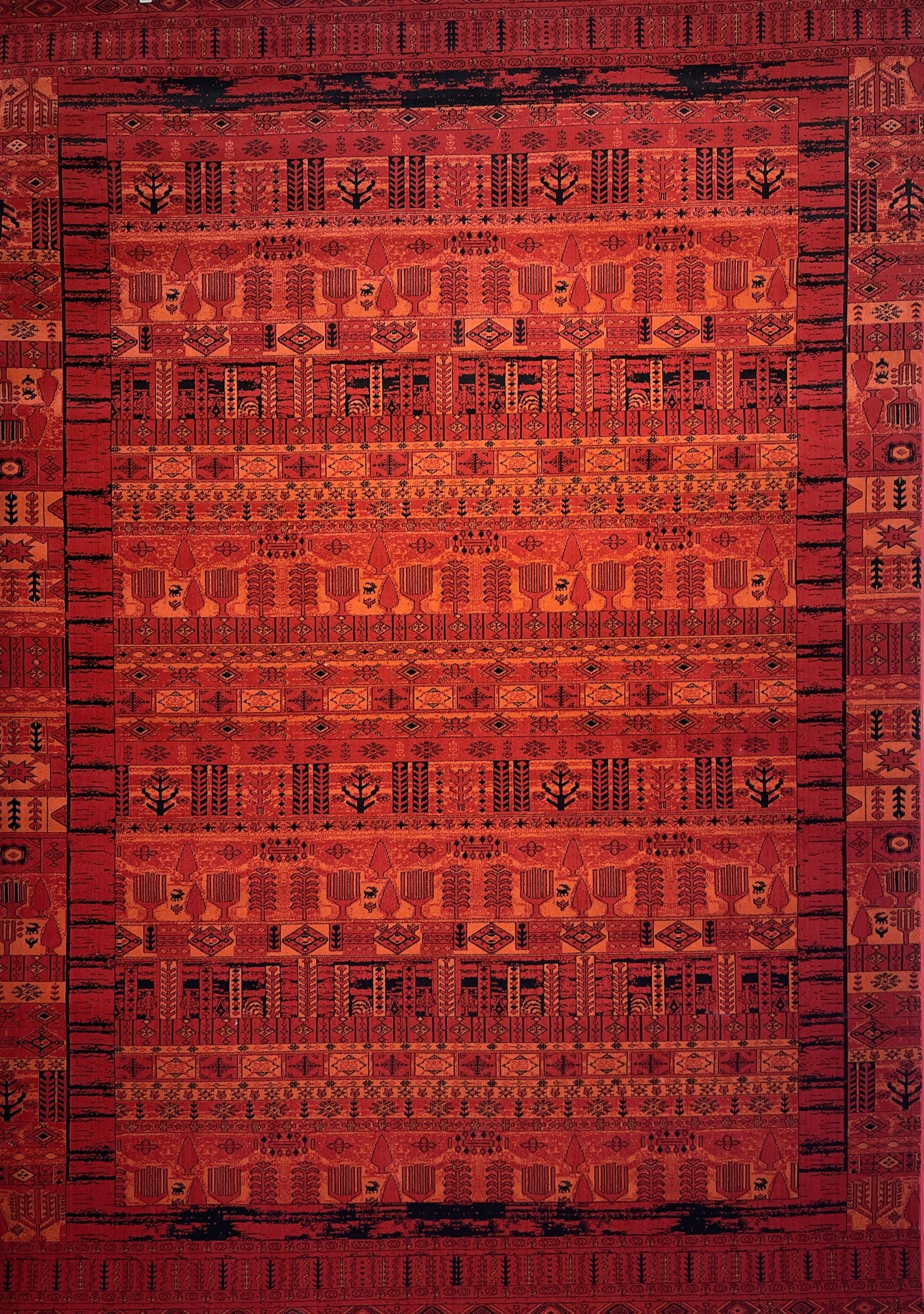 فرش ماشینی 350 شانه bcf لاکی کد 23