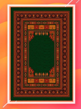 فرش ماشینی گبه بلوچ سبز 700شانه کد710