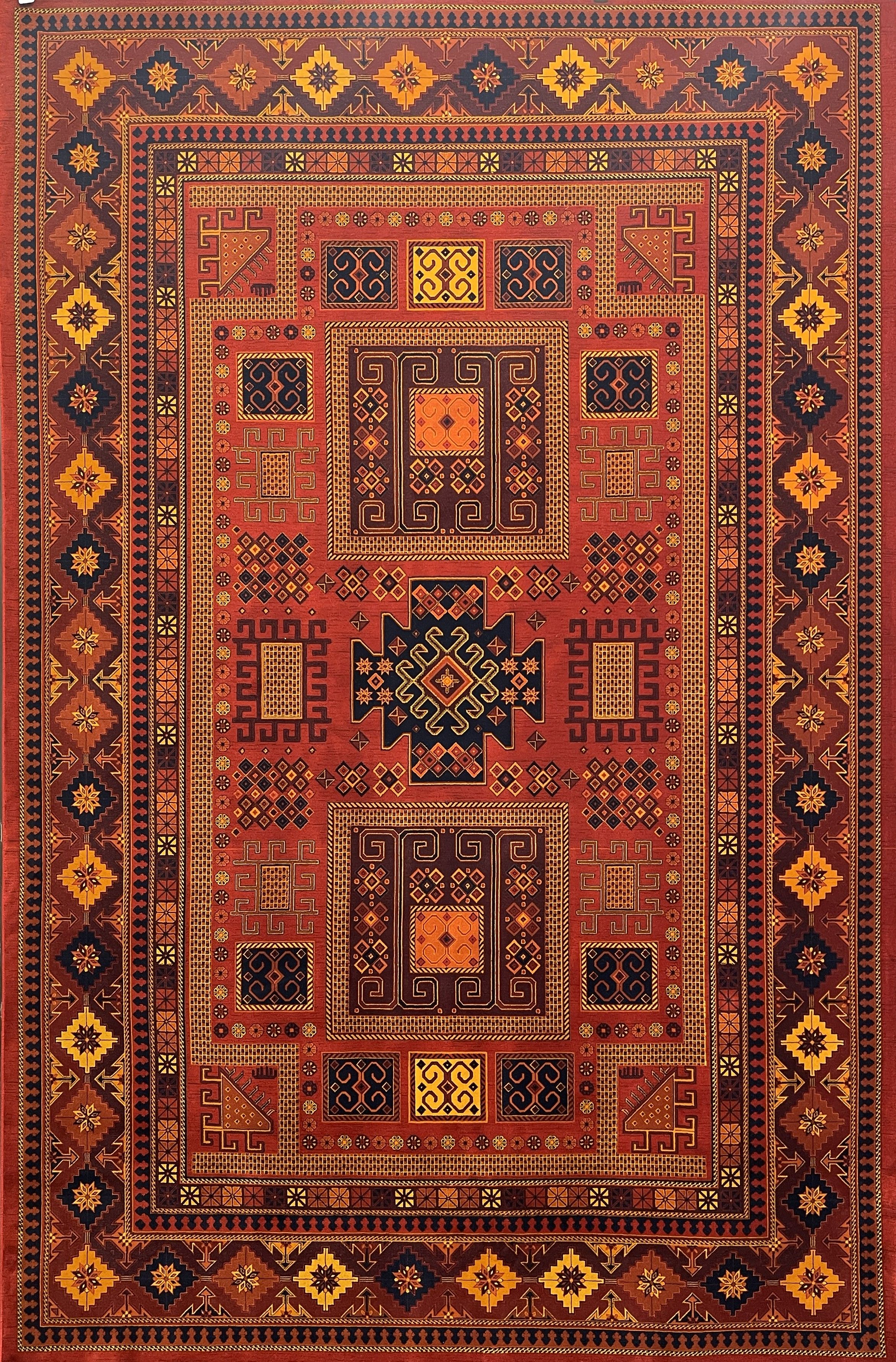 فرش ماشینی گبه بلوچ لاکی 700 شانه کد 2826