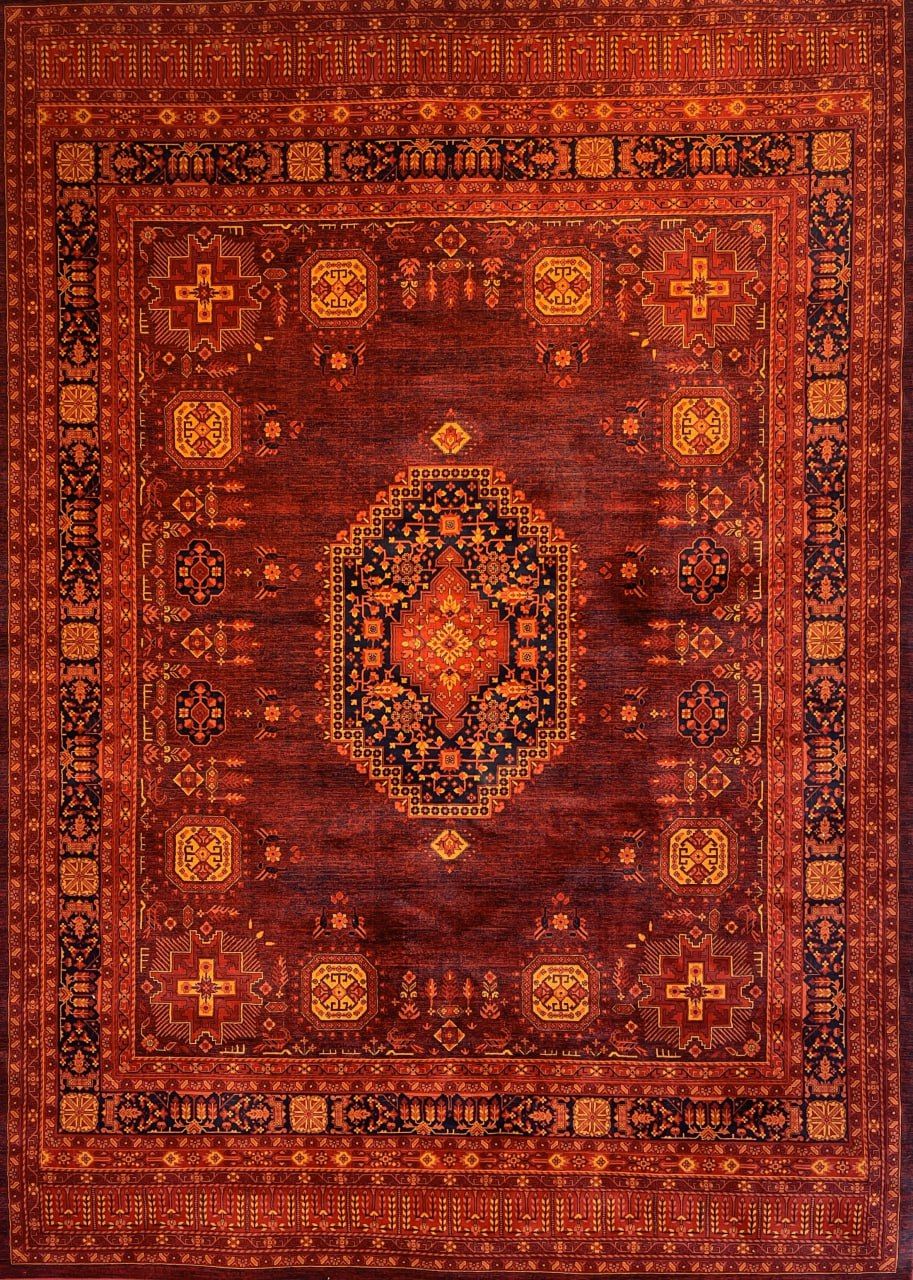 فرش ماشینی گبه بلوچ لاکی 700شانه کد 811