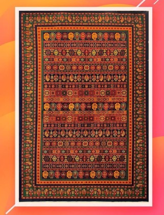 فرش ماشینی گبه بلوچ سورمه ای 700شانه کد701